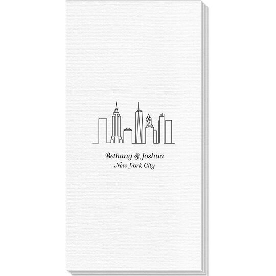 New York City Skyline Deville Guest Towels